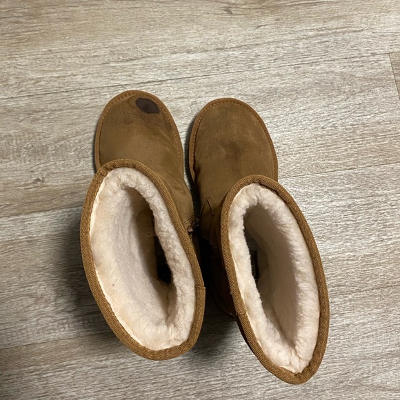 UGG CHESTNUT SHEARLING ZIP UP BOOTS BIG GIRLS SIZE 5 - Picture 7 of 11